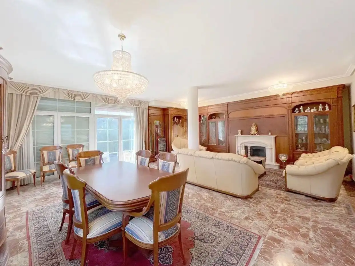 Dining room of Houses for sale in Zaragoza  with Air Conditioner, Heating and Private garden
