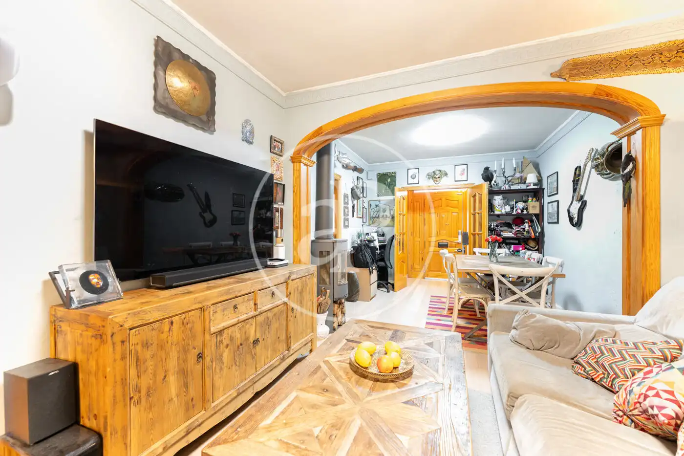 Sala d'estar de Casa adosada en venda en  Palma de Mallorca amb Moblat