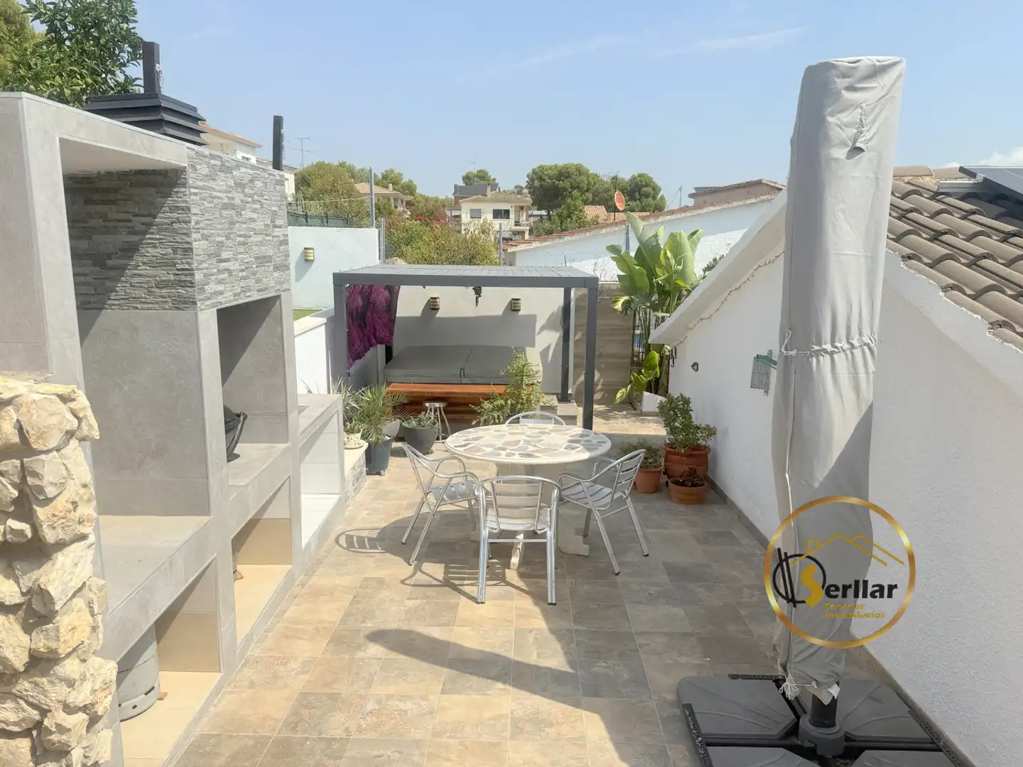 Terrasse von Haus oder Chalet zum Verkauf in Calafell mit Klimaanlage, Heizung und Privatgarten