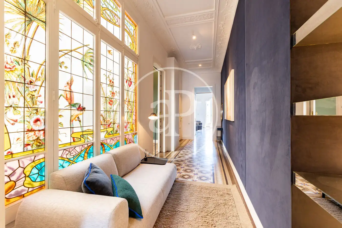 Wohnzimmer von Wohnung zur Miete in Barcelona mit Klimaanlage, Heizung und Möbliert