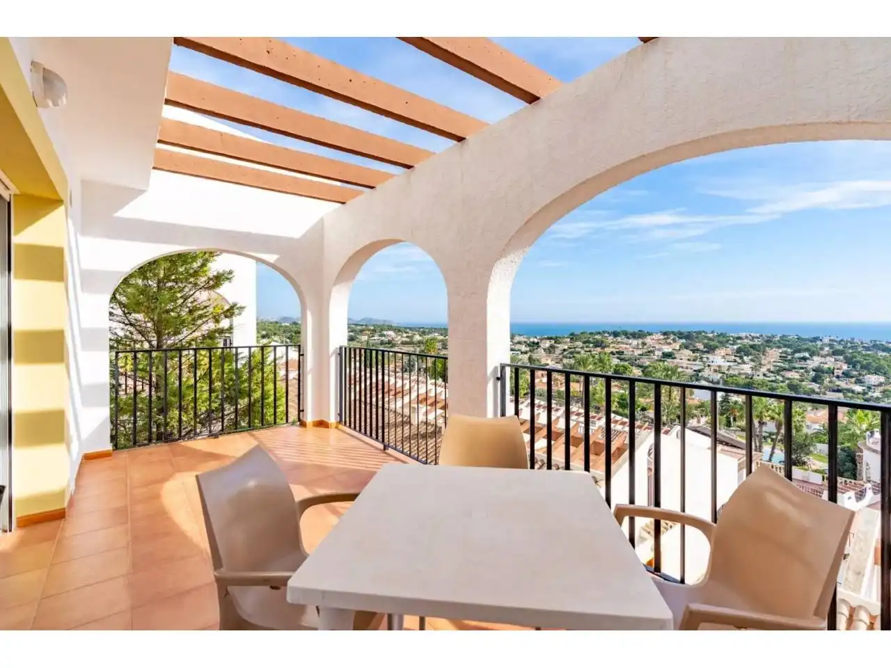 Terraza de Casa adosada en venta en Calpe / Calp con Aire acondicionado, Terraza y Amueblado