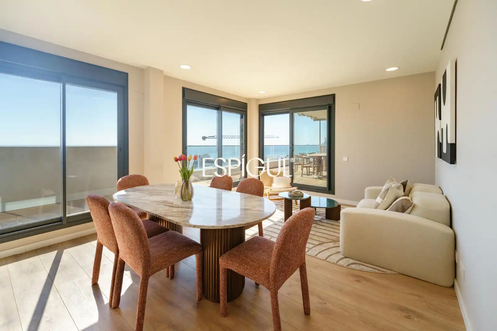 Living room of Attic for sale in Montgat  with Air Conditioner, Heating and Parquet flooring