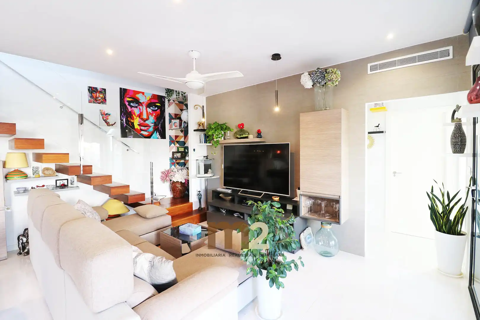Sala d'estar de Casa o xalet en venda en Rojales amb Aire condicionat, Jardí privat i Terrassa
