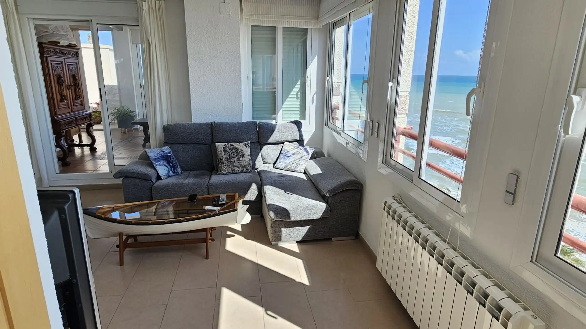 Sala de estar de Apartamento en venta en Oropesa del Mar / Orpesa con Aire acondicionado, Calefacción y Terraza