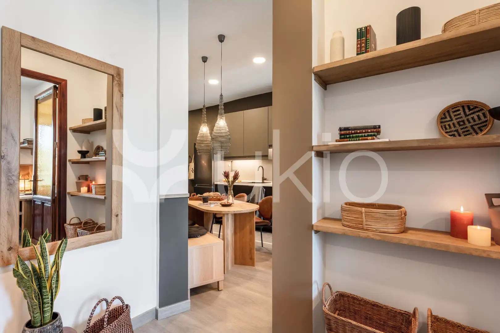 Cocina de Apartamento de alquiler en Madrid con Aire acondicionado, Amueblado y Horno