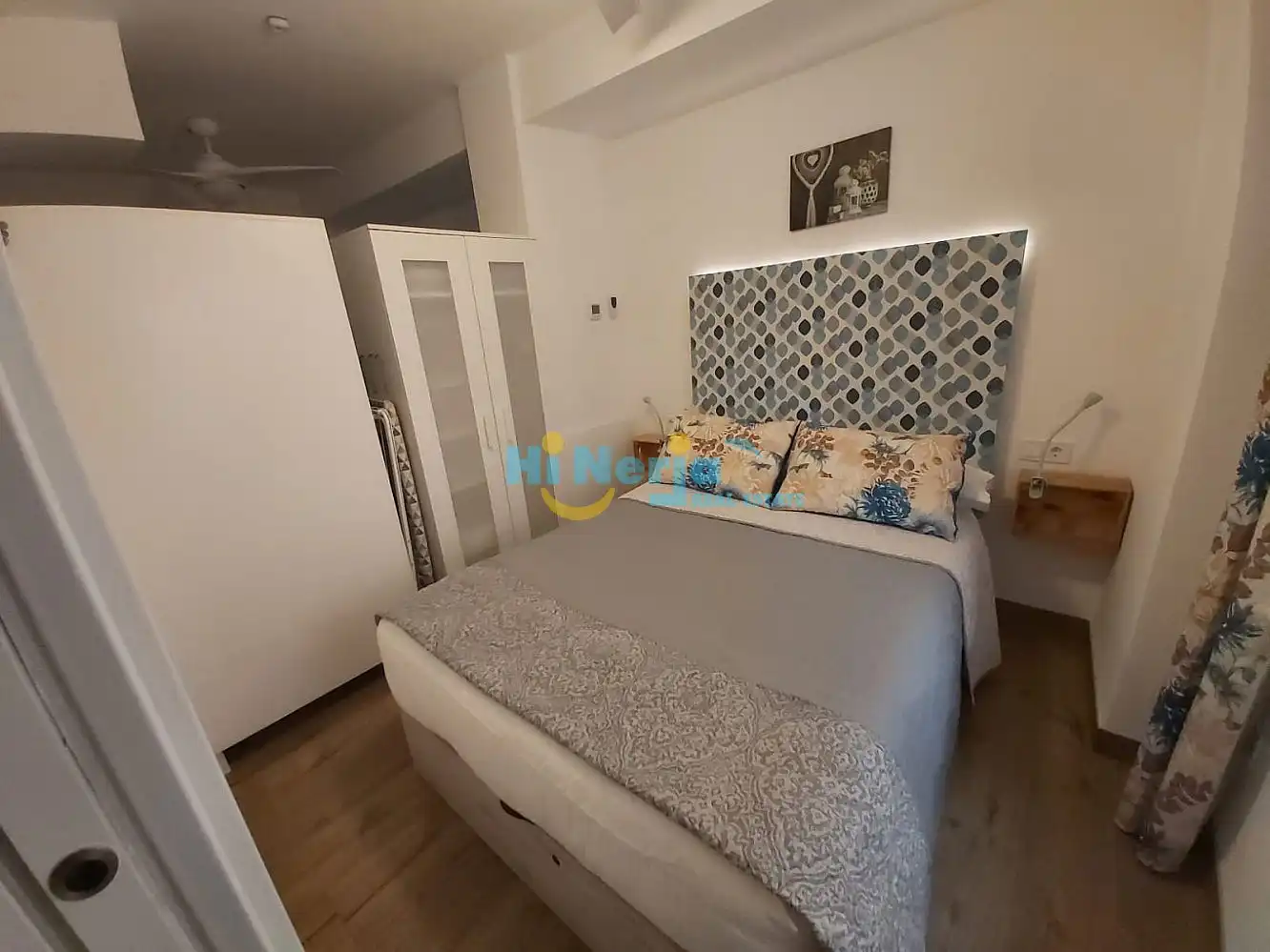 Dormitori de Apartament de lloguer en Nerja amb Aire condicionat, Calefacció i Moblat