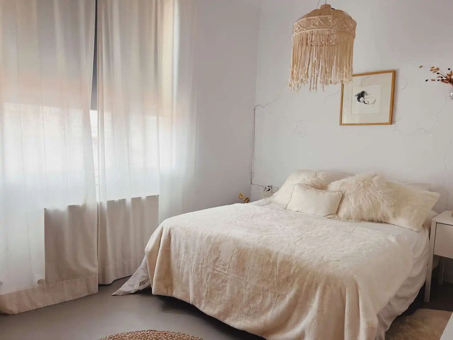 Schlafzimmer von Wohnung zur untervermieten in  Barcelona Capital mit Klimaanlage, Terrasse und Möbliert
