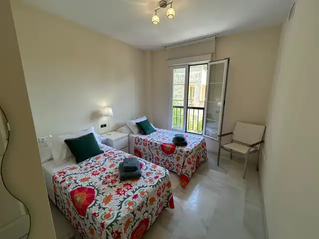 Bedroom of Flat for rent in Marbella  with Air Conditioner, Heating and Terrace