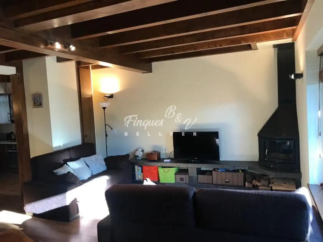 Living room of Houses for rent in Osséja  with Heating, Parquet flooring and Furnished