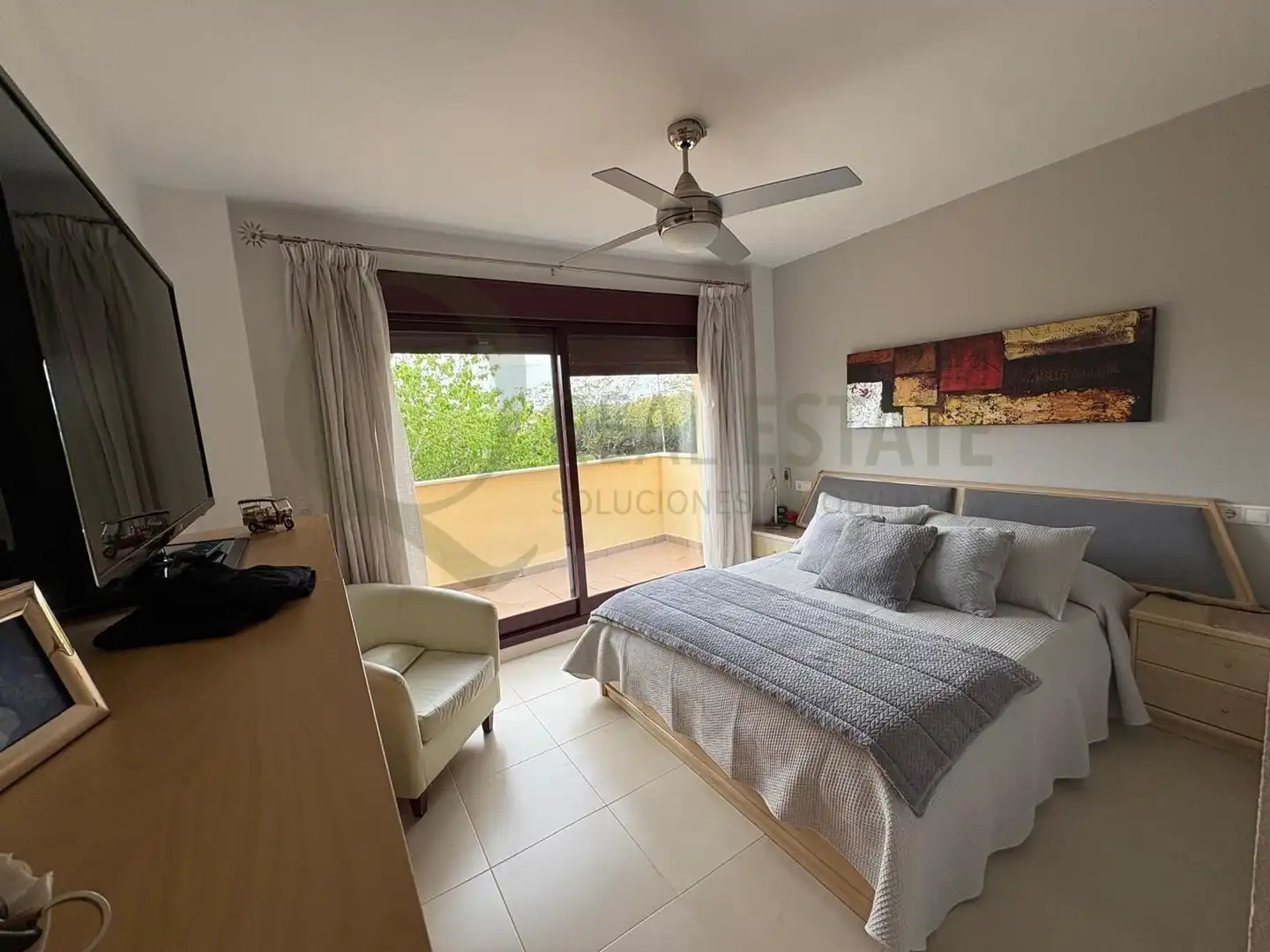 Bedroom of Flat for sale in Mutxamel  with Air Conditioner, Private garden and Terrace