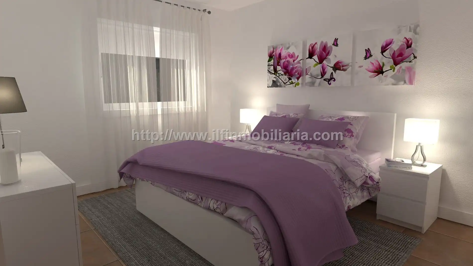 Schlafzimmer von Einfamilien-Reihenhaus zum Verkauf in  Palma de Mallorca mit Klimaanlage, Schwimmbad und Möbliert