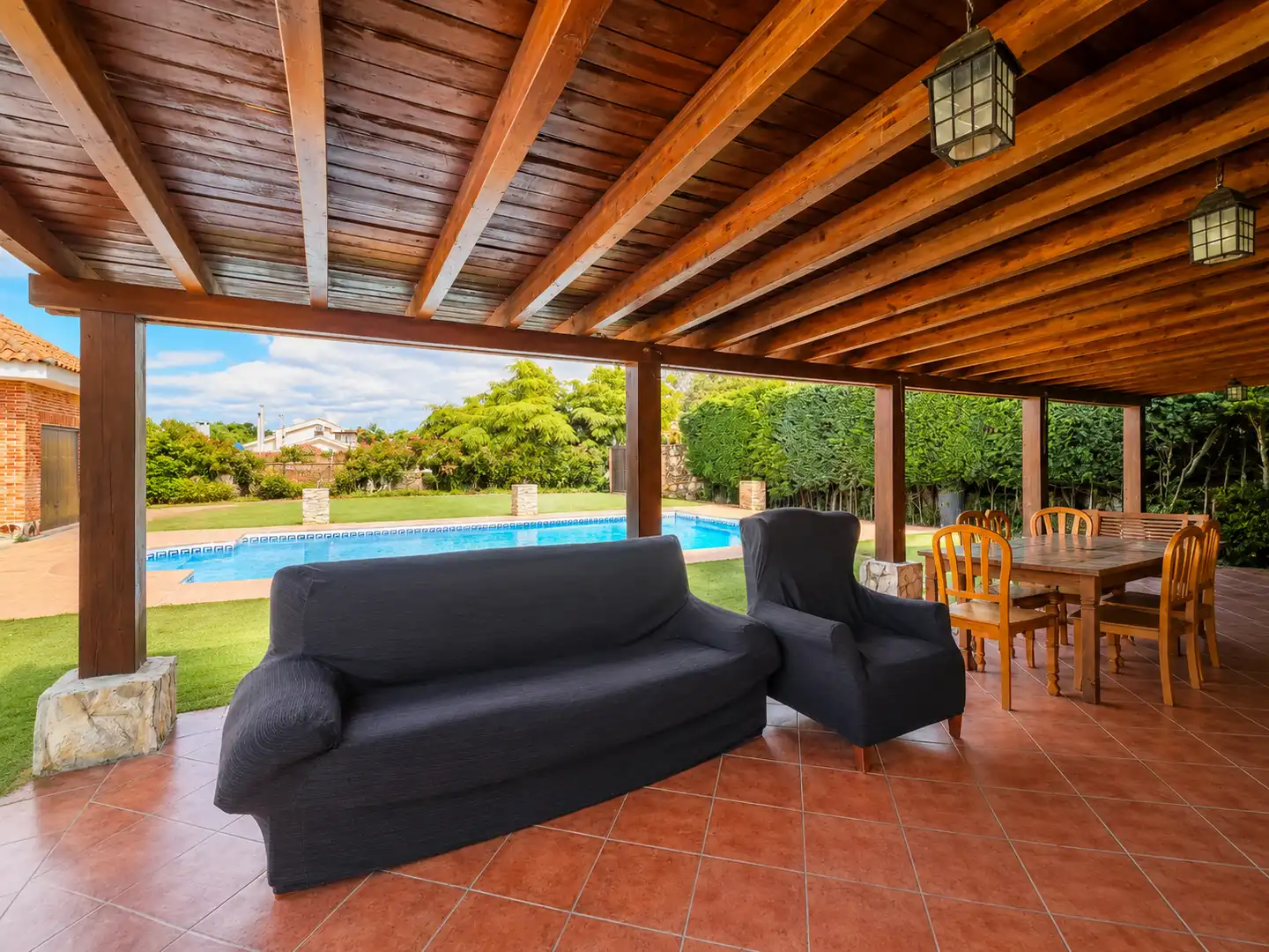Terraza de Casa o chalet en venta en Nuevo Baztán con Calefacción, Jardín privado y Trastero