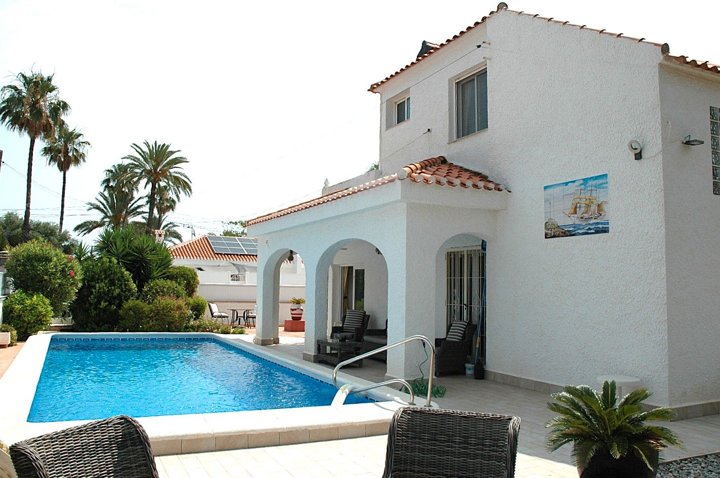 Vista exterior de Casa o xalet en venda en Cartagena amb Aire condicionat, Jardí privat i Terrassa