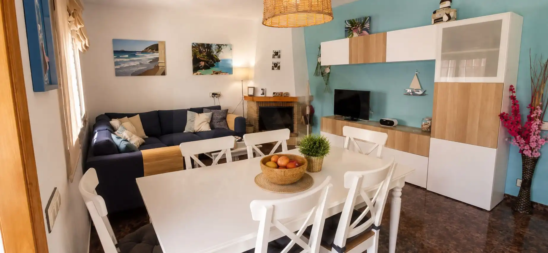 Sala de estar de Casa adosada en venta en Cubelles con Aire acondicionado y Piscina
