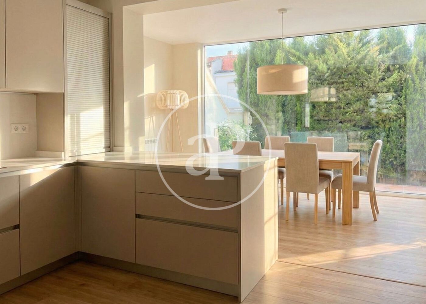 Kitchen of Single-family semi-detached for sale in  Madrid Capital  with Air Conditioner, Heating and Private garden