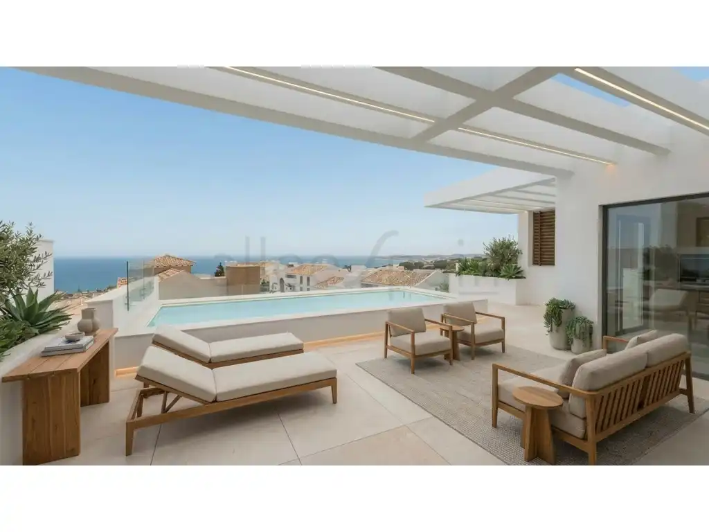 Terrassa de Casa o xalet en venda en Benalmádena amb Aire condicionat, Jardí privat i Terrassa