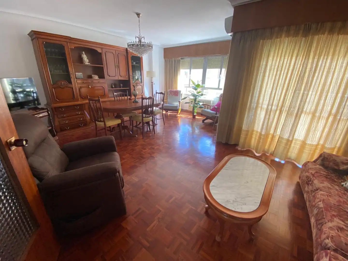 Sala de estar de Piso de alquiler en Albacete con Aire acondicionado, Calefacción y Parquet