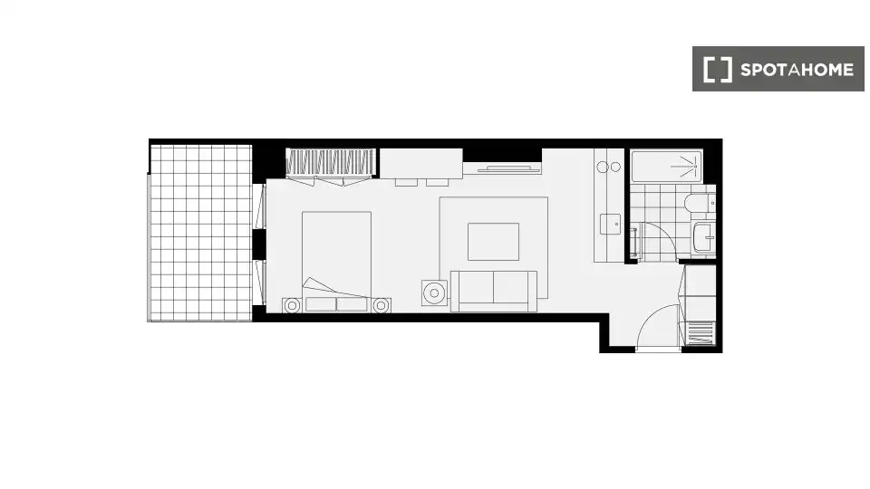 Bedroom of Flat for rent in Madrid  with Air Conditioner, Heating and Furnished