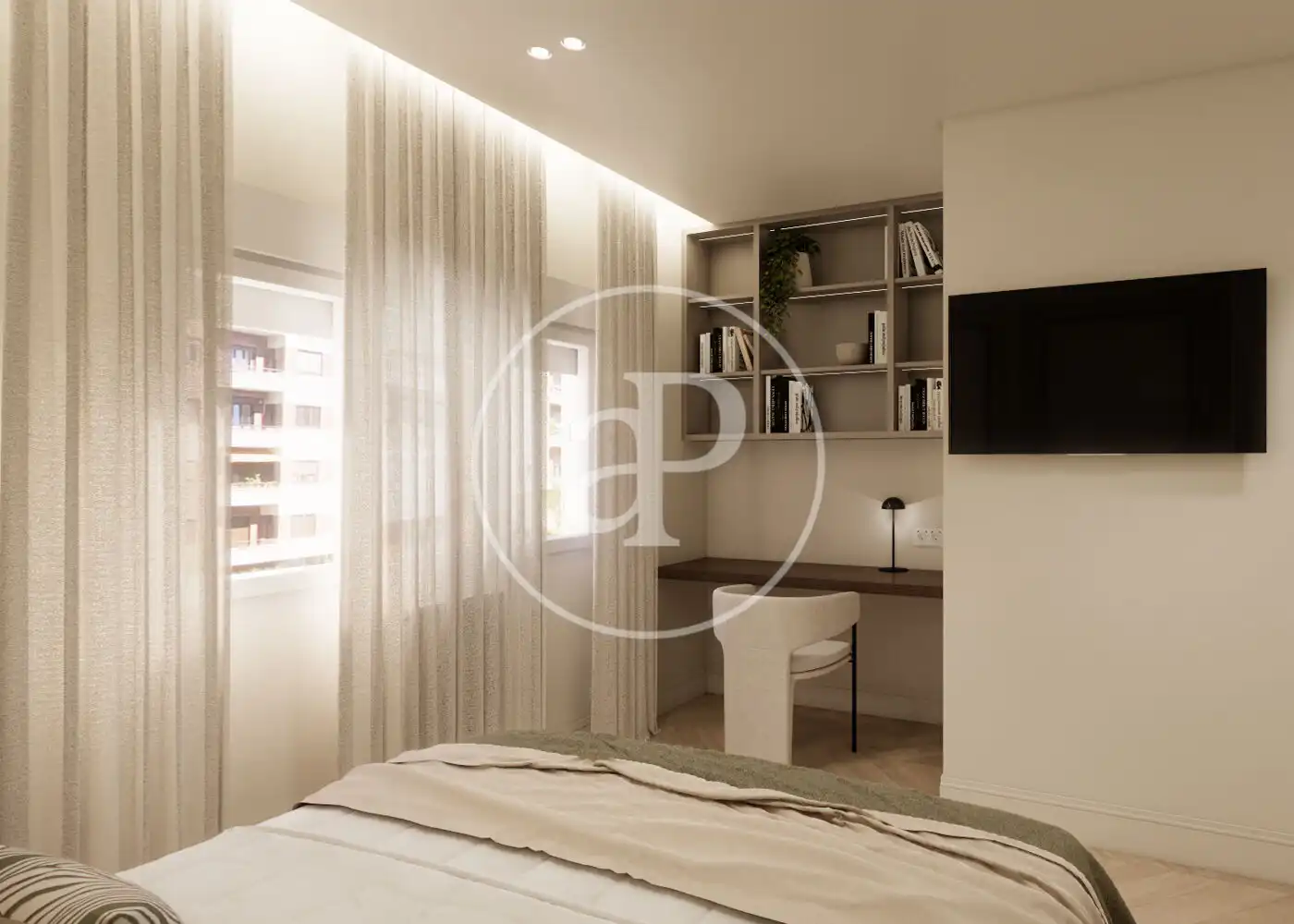 Bedroom of Flat for sale in Madrid  with Air Conditioner, Heating and Terrace