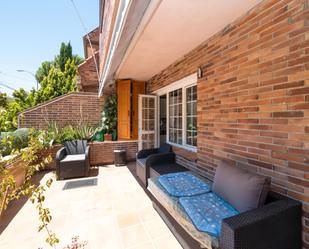 Terrace of Single-family semi-detached for sale in  Madrid Capital  with Air Conditioner, Heating and Private garden