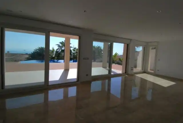 Sala de estar de Casa o chalet en venta en Moraira con Aire acondicionado, Calefacción y Jardín privado