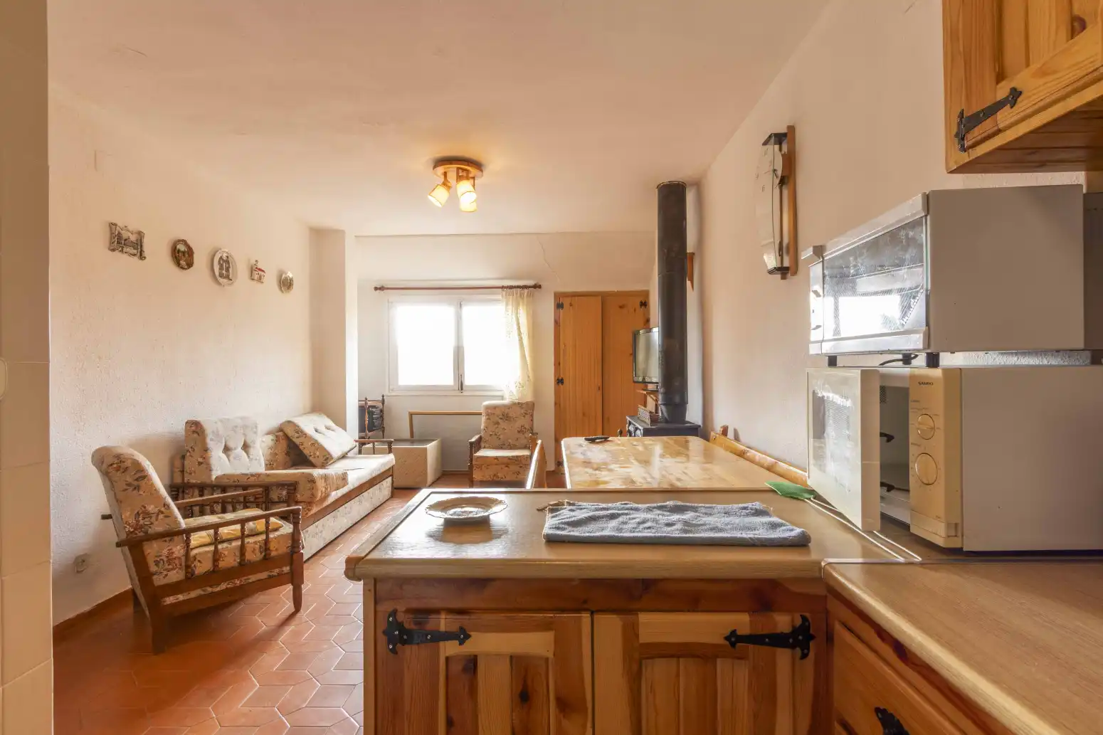 Kitchen of Flat for sale in Alcalá de la Selva  with Heating, Terrace and Storage room