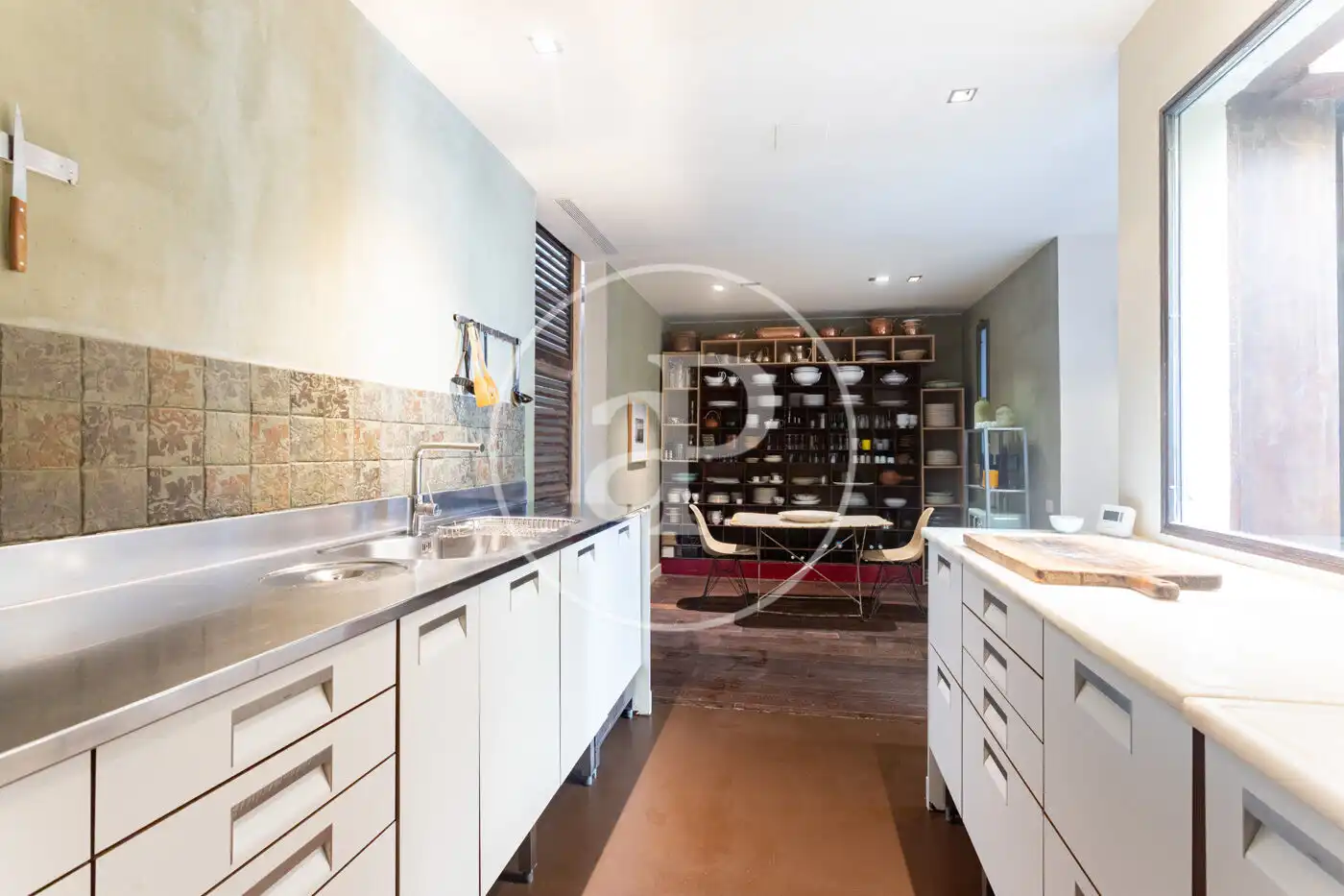 Cocina de Piso de alquiler en Barcelona con Calefacción, Amueblado y Balcón