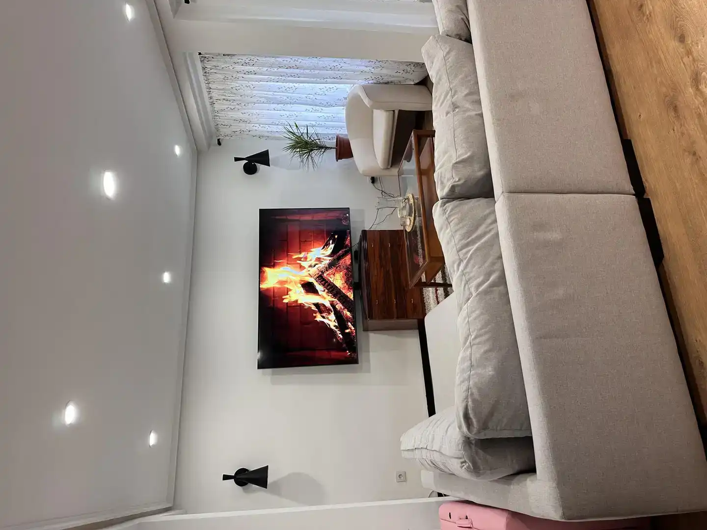 Sala de estar de Piso en venta en Tavernes Blanques con Aire acondicionado y Balcón