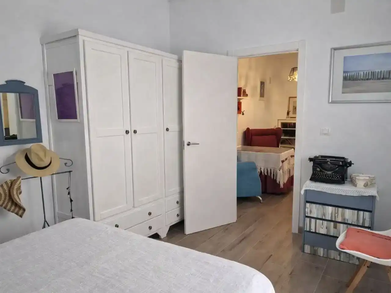Schlafzimmer von Erdgeschoss zur Miete in Isla Cristina mit Klimaanlage, Abstellraum und Möbliert
