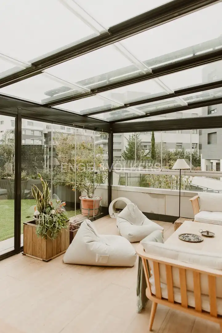 Terrace of Flat for rent in La Moraleja  with Air Conditioner, Heating and Private garden