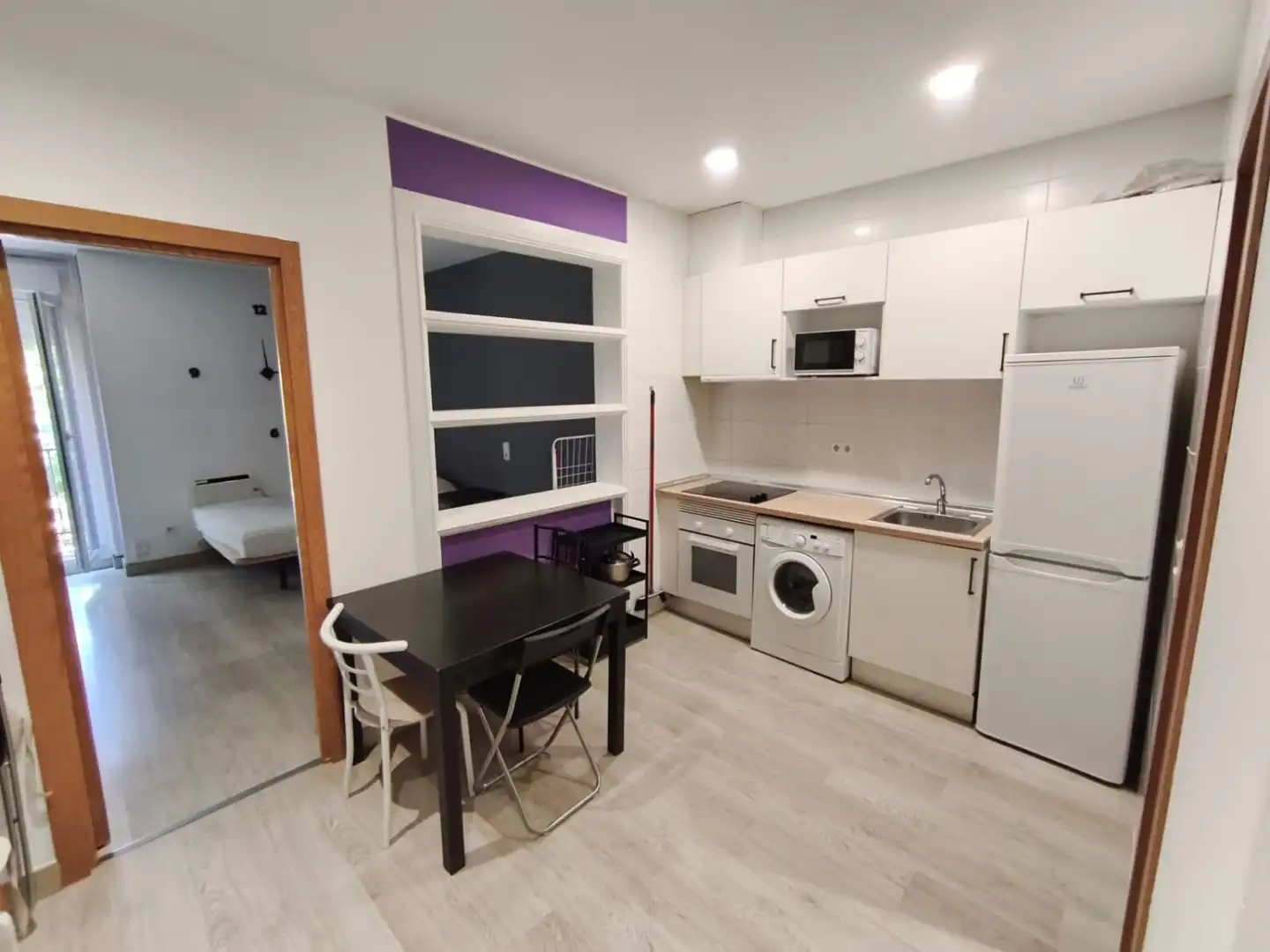 Cocina de Apartamento de alquiler en Madrid con Aire acondicionado, Calefacción y Amueblado