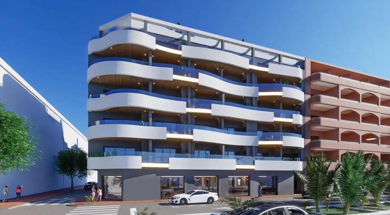 Vista exterior de Pis en venda en Cartagena amb Terrassa i Piscina comunitària