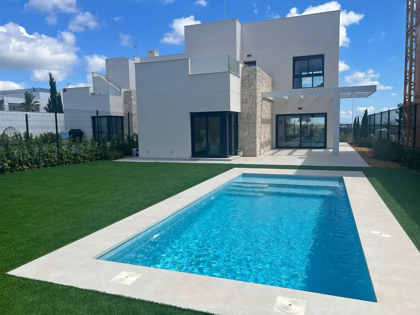 Swimming pool of Detached homes for sale in Pilar de la Horadada  with Air Conditioner, Private garden and Terrace