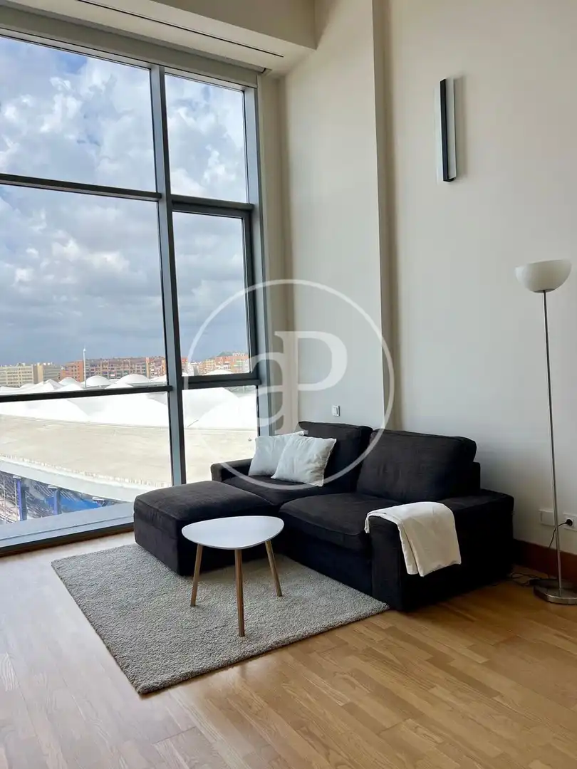 Sala de estar de Loft de alquiler en Valencia con Aire acondicionado y Amueblado