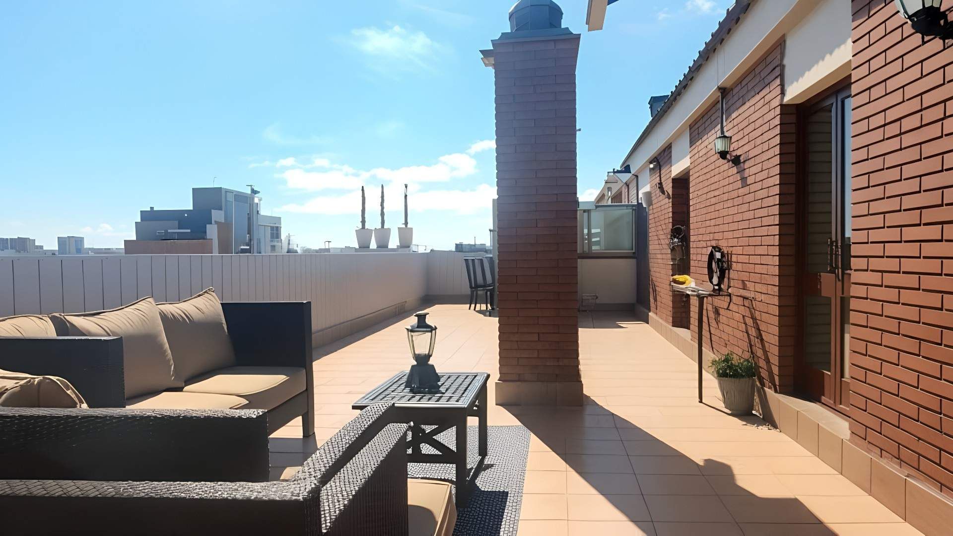 Terrace of Attic for sale in Sant Adrià de Besòs  with Heating, Parquet flooring and Terrace