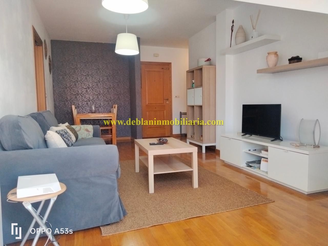 Sala d'estar de Àtic de lloguer en Tomiño amb Calefacció, Terrassa i Moblat