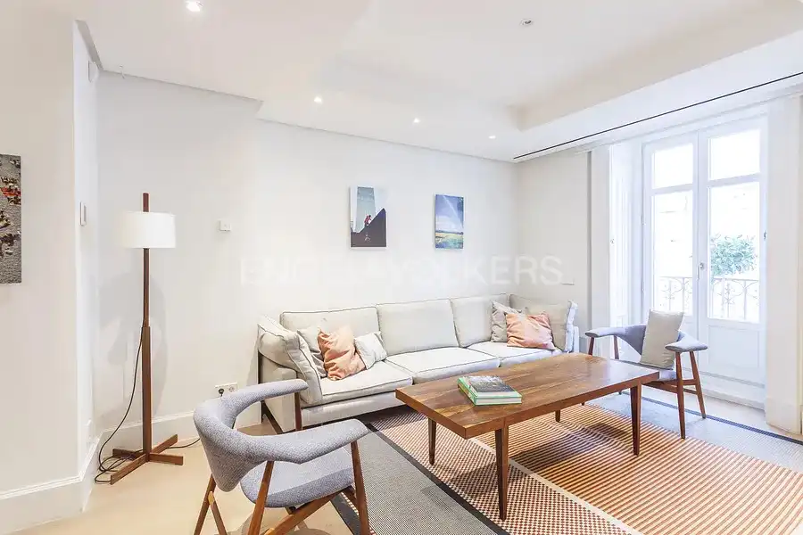 Sala de estar de Piso de alquiler en Madrid con Aire acondicionado, Calefacción y Parquet