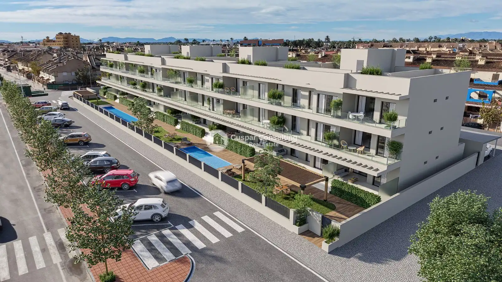 Exterior view of Apartments for sale in Los Alcázares  with Terrace, Swimming Pool and Community pool