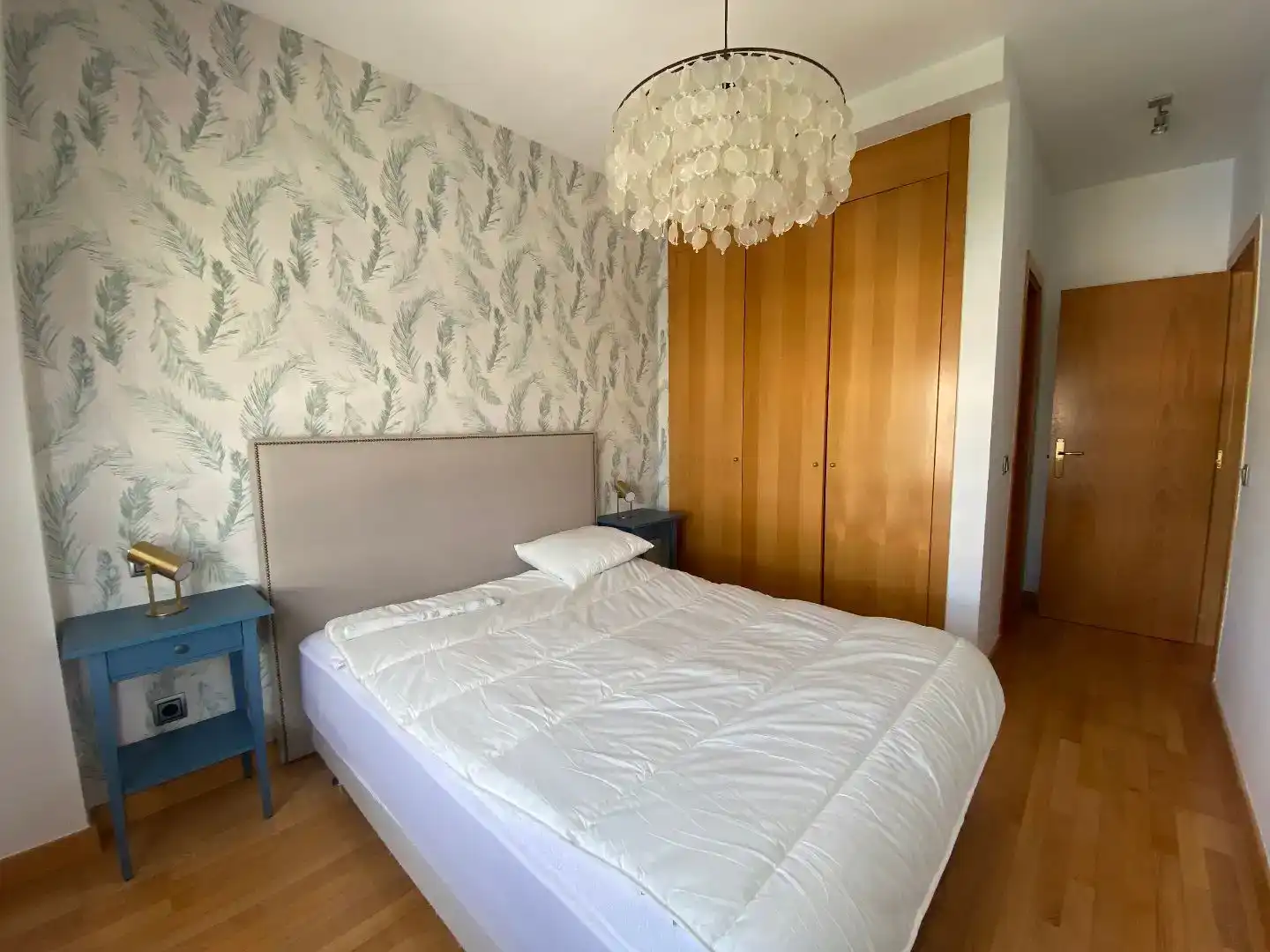 Schlafzimmer von Wohnung zur Miete in Las Rozas de Madrid mit Klimaanlage, Privatgarten und Parkett