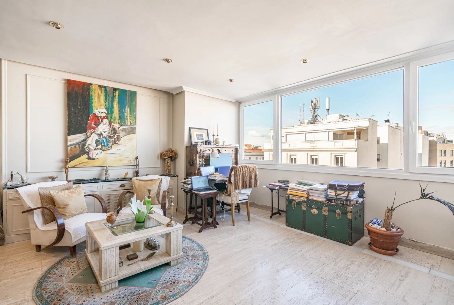 Living room of Flat for sale in  Madrid Capital  with Air Conditioner and Heating