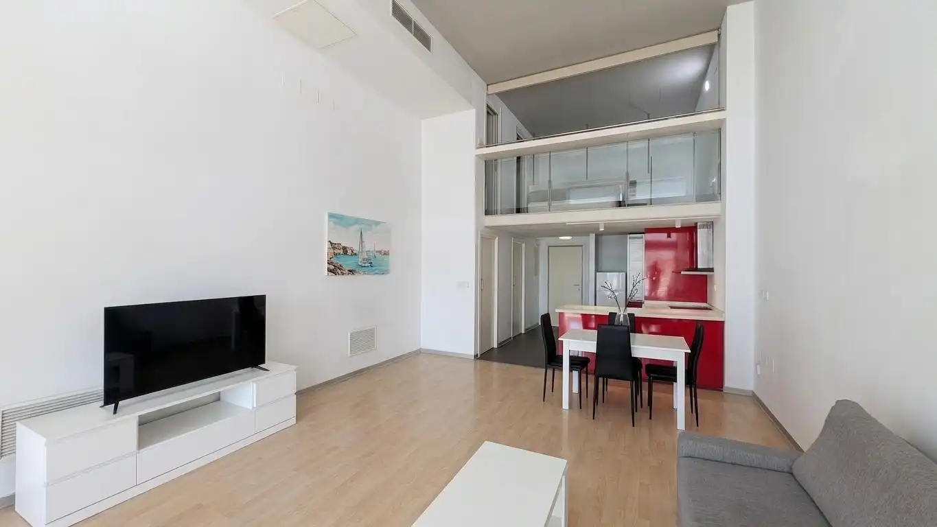 Wohnzimmer von Loft zur Miete in Valencia mit Klimaanlage, Heizung und Möbliert