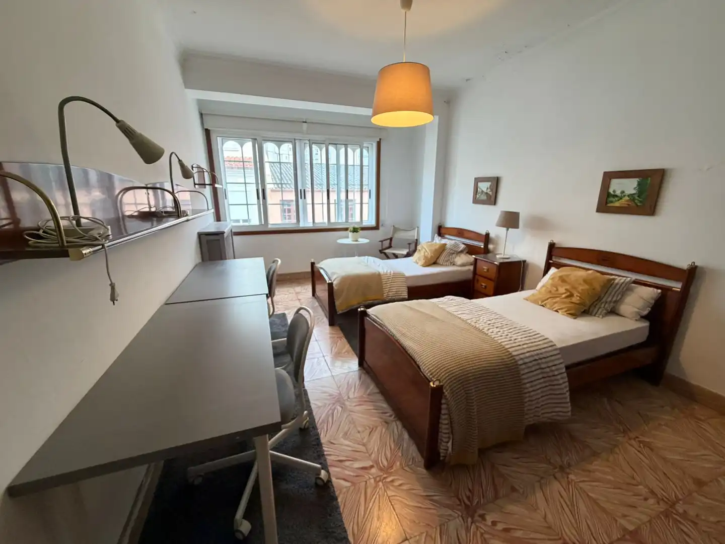 Bedroom of Flat for rent in Ferrol  with Heating, Furnished and Washing machine