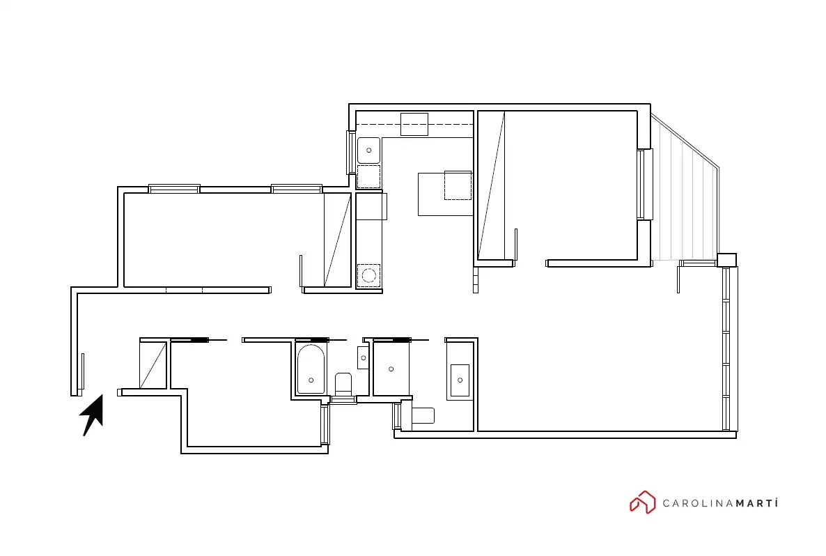 Wohnung zum Verkauf in Barcelona mit Klimaanlage, Heizung und Parkett