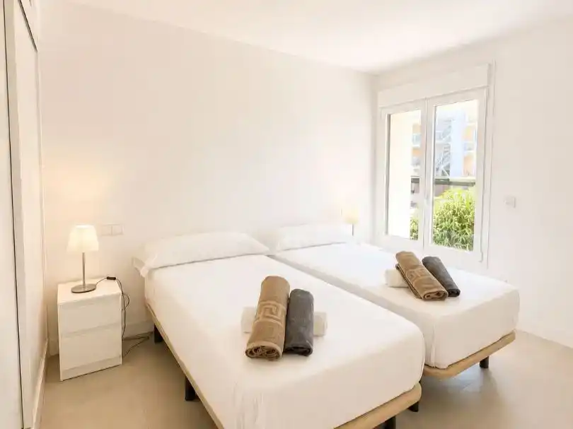 Bedroom of Flat for rent in Pollença  with Air Conditioner, Private garden and Furnished