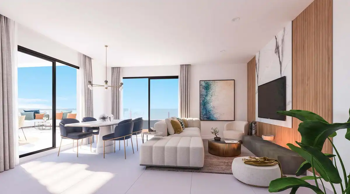 Sala de estar de Apartamento en venta en Benalmádena con Aire acondicionado, Terraza y Trastero