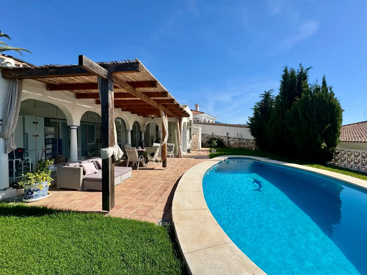Terrassa de Casa o xalet en venda en Mijas amb Aire condicionat, Jardí privat i Terrassa