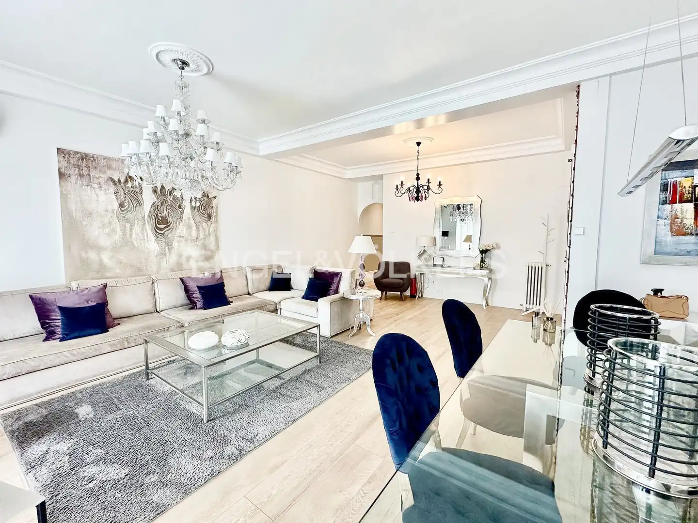 Sala de estar de Piso de alquiler en Madrid con Aire acondicionado, Calefacción y Amueblado
