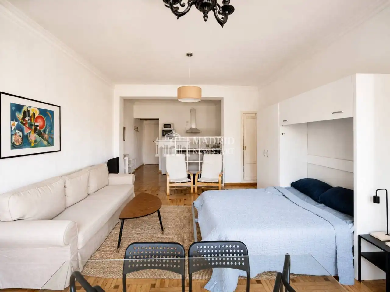 Habitación de Estudio de alquiler en Madrid con Aire acondicionado, Calefacción y Parquet
