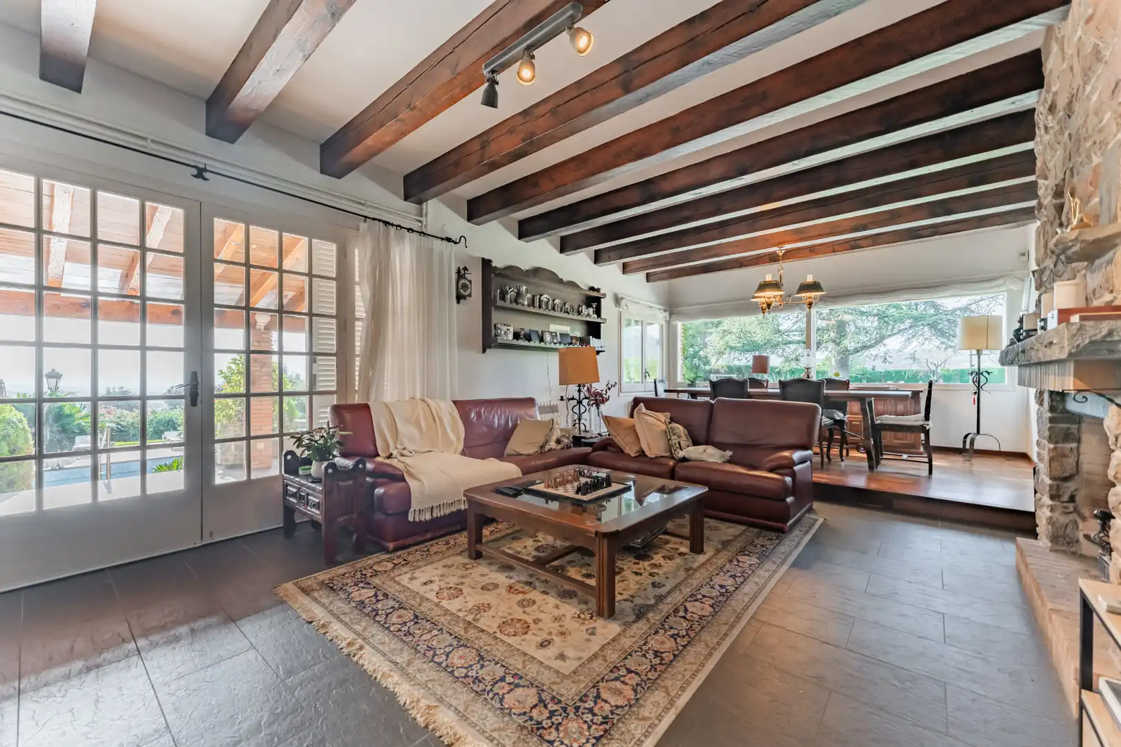 Sala de estar de Casa o chalet en venta en La Garriga con Aire acondicionado, Calefacción y Jardín privado