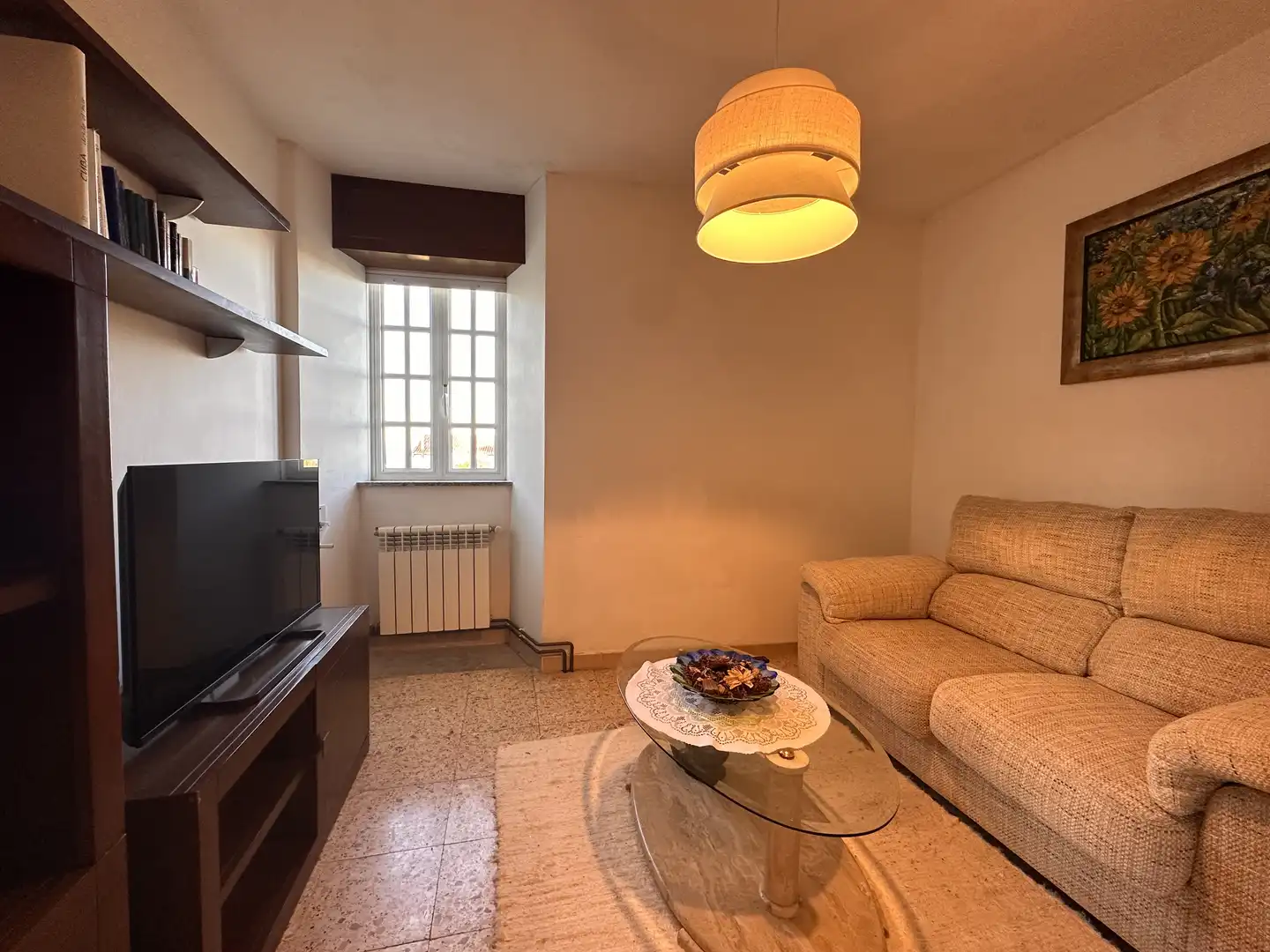 Sala de estar de Finca rústica en venta en Teo con Calefacción, Terraza y Trastero